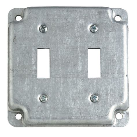 4.5 inch x 4.75 inch steel box cover|2 gang box covers.